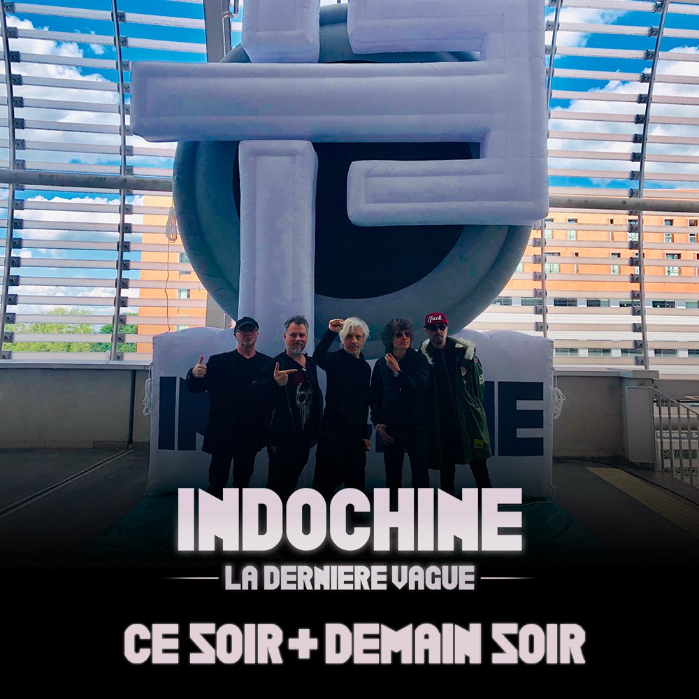 indochinetwitt's tweet photo. La Dernière Vague : A ce soir + demain au @StadePM !

 Ce soir :
- 18h30 // Ouverture des portes - 19h40 // Première partie, @StillCorners 
- 20h45 // Indochine

> Infos pratiques https://t.co/7dCXpKs7LY

> Partagez vos photos/vidéos sur les réseaux avec #LaDernièreVague https://t.co/Ed8x9IOiLz