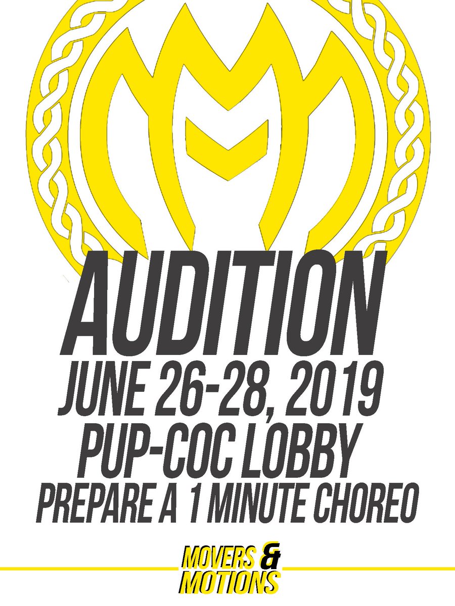 A U D I T I O N S

WHO: Bonafide COCians
WHEN: June 26,27,28 (Wednesday, Thursday and Friday) 4 PM to 9 PM
WHERE: COC lobby (registration)

Be part of our growing family and work on your audition piece now!!! 

#MoversAndMotionsAuditions2019
#MNMXVIII
#18YearsStrong