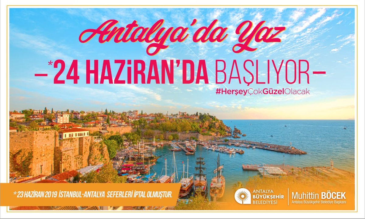 Antalyamıza Martın sonunda baharı getirdik, 23 Haziran’da İstanbul’a yaz gelecek. 

24 Haziran’da
#HakYeriniBulacak,
#HerşeyÇokGüzelOlacak.

#SıraSendeİstanbul