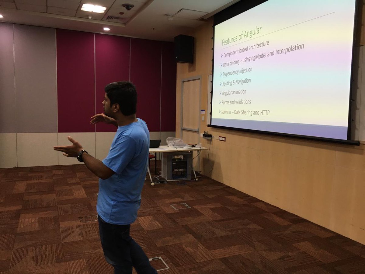 ankitsharma_007's tweet image. Had a great session on #angular forms today at @CsharpCorner hyderabad dev meet.
#devmeetup #hyddevmeetup #microsoftusergroup 
@dbeniwal21 @mcbeniwal @Prakash_MANIT @mohitv29