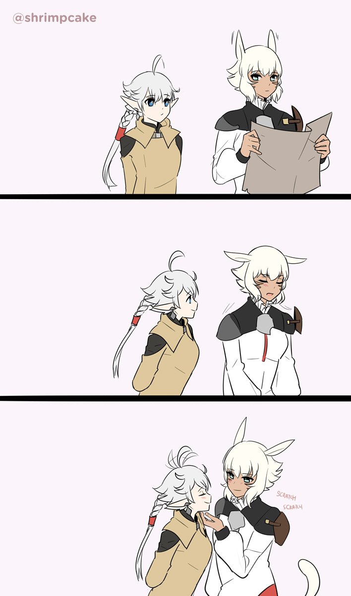 she likes the chin scratchy ? #FFXIV 