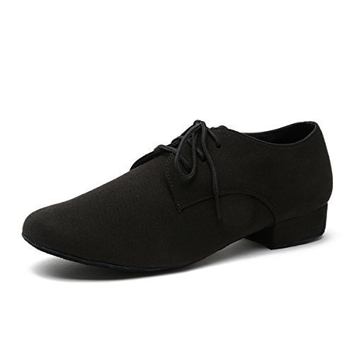 MINITOO Mens Fashion Standard Lace-up Suede Latin Medorn Ballroom Dance Shoes