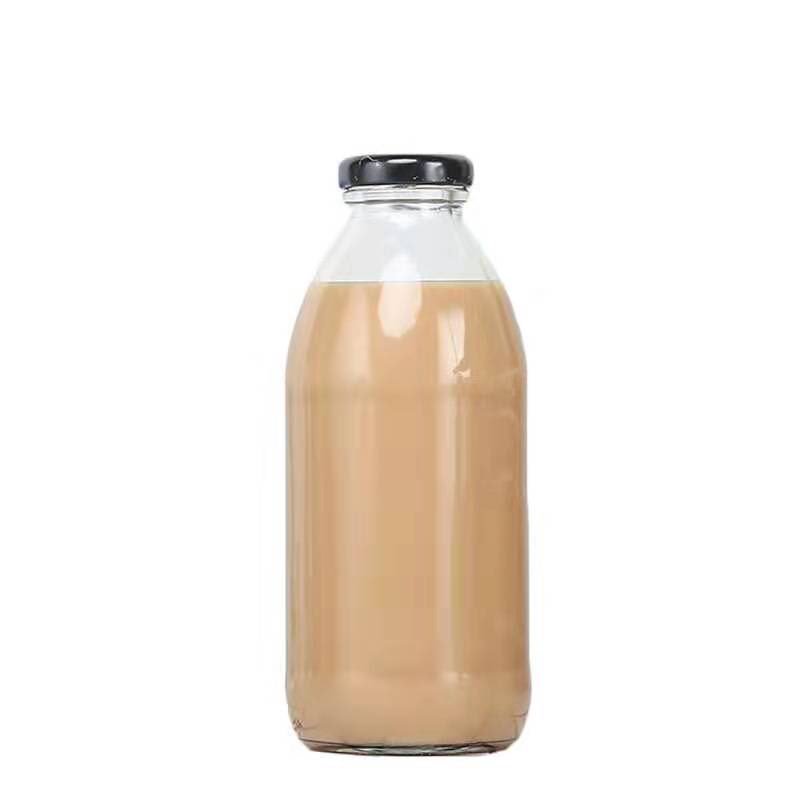 500ml big clear milk glass bottle factory direct sale.