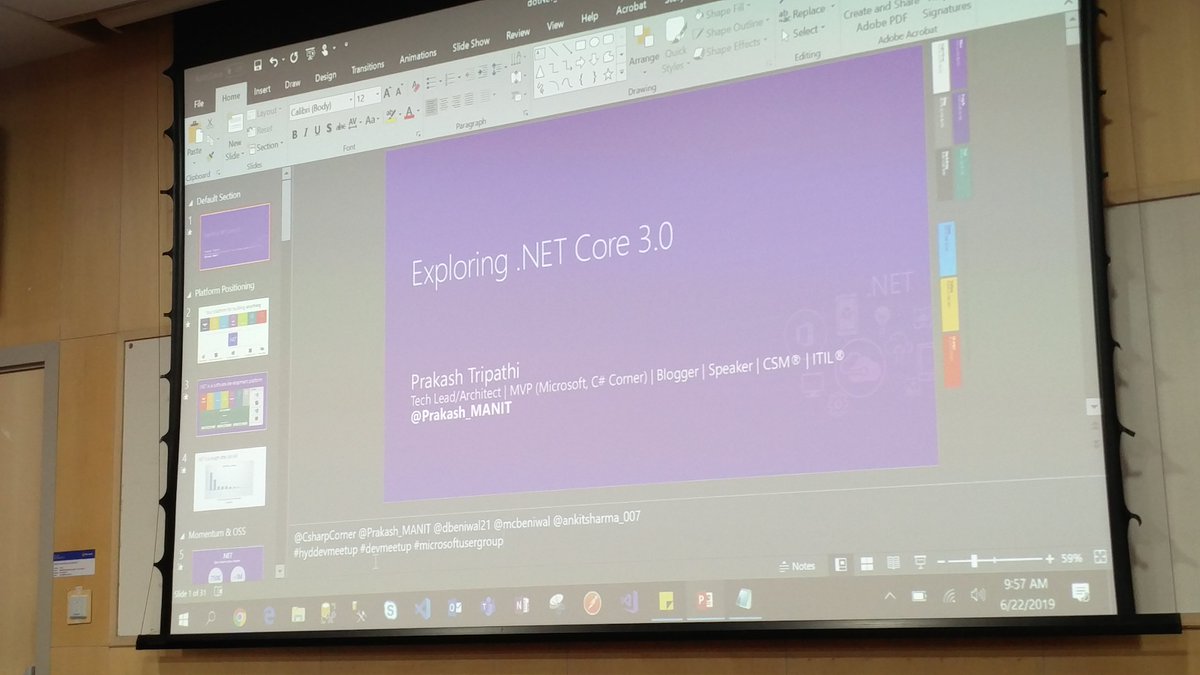 CsharpCorner's tweet photo. The crowd at @CsharpCorner Hyderabad Chapter Developers Meet! @Prakash_MANIT is talk about .NET Core 3.0 to a fantastic crowd! https://t.co/qREX9VtBQS cc @dbeniwal21 #hyddevmeetup #microsoftusergroup #devmeetup https://t.co/S284bw65YH