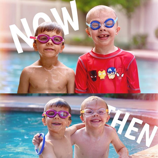 tweeterton's tweet photo. Summer is the #bayst... especially with friends at the pool 🤘🏼🤓🤘🏼#nowandthen https://t.co/2ZUASJJNun https://t.co/ugV9LWDqAG