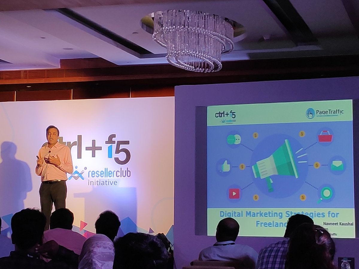 AivahThemes's tweet photo. #CtrlF5atHyderabad Another great session by
Navneet Kaushal - CEO &amp; Founder, Page Traffic, about Digital Marketing strategies for freelancers, #ResellerClub https://t.co/ypBaBFomIN