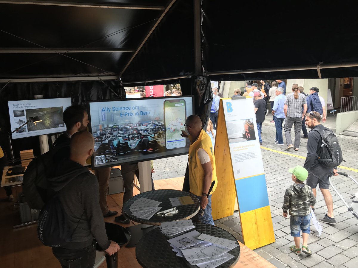 ally_science's tweet photo. Fragen über die #Studie? Die App auf einem grossen Touchscreen testen? Allgemeine Fragen über #AllyScience? Besucht uns am #BFH Stand am @swiss_eprix!
#LiveData #Bern #SwissEPrix https://t.co/gfnyhVAh4x