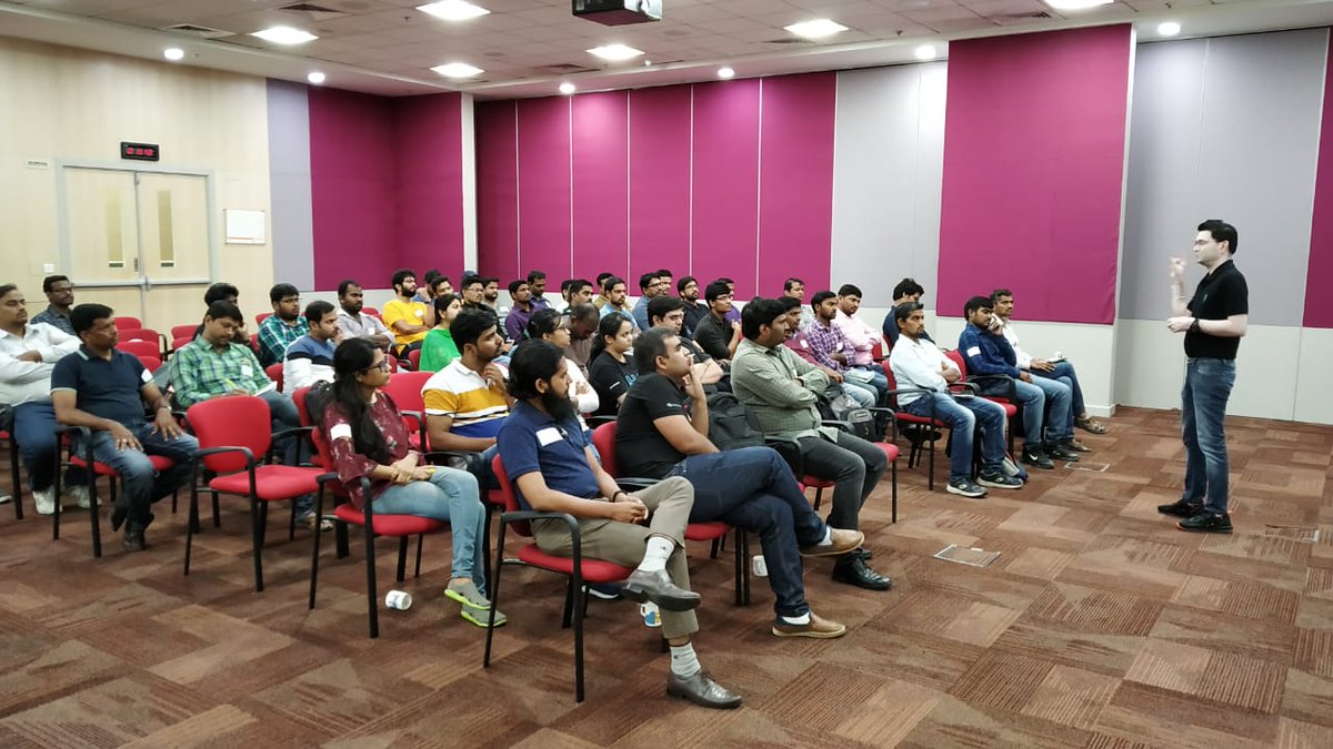 CsharpCorner's tweet image. .@automationnext holds the stage for imparting his knowledge on #Azure Kubernetes Services at @CsharpCorner Hyderabad Chapter Developers! bit.ly/2JTRVMR cc @dbeniwal21 #hyddevmeetup #microsoftusergroup #devmeetup