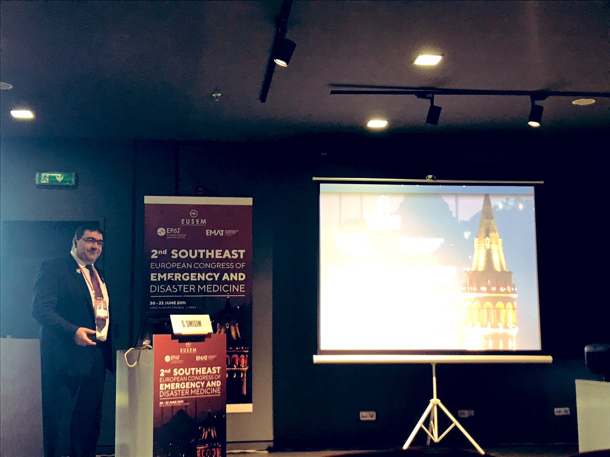 ibrahimsarbay's tweet photo. Dr. Samir Smisim @SSmisim talks about EMS Response to Radiologic Events in Disaster. #disaster #EMConf #SEEEDMC19 @SEEEDMC @EuropSocEM https://t.co/V7CyzW6jFZ