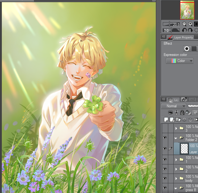 Brownie ChocoさんがTwitterに投稿した我妻善逸(鬼滅の刃)のイラスト。