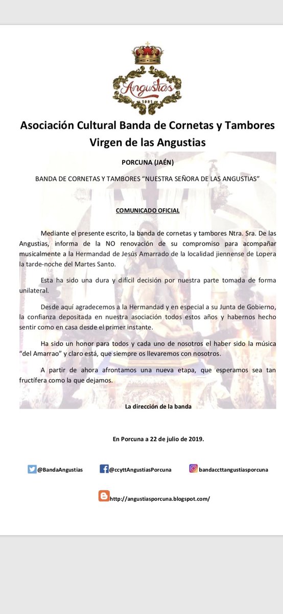 📢📢COMUNICADO OFICIAL📢📢