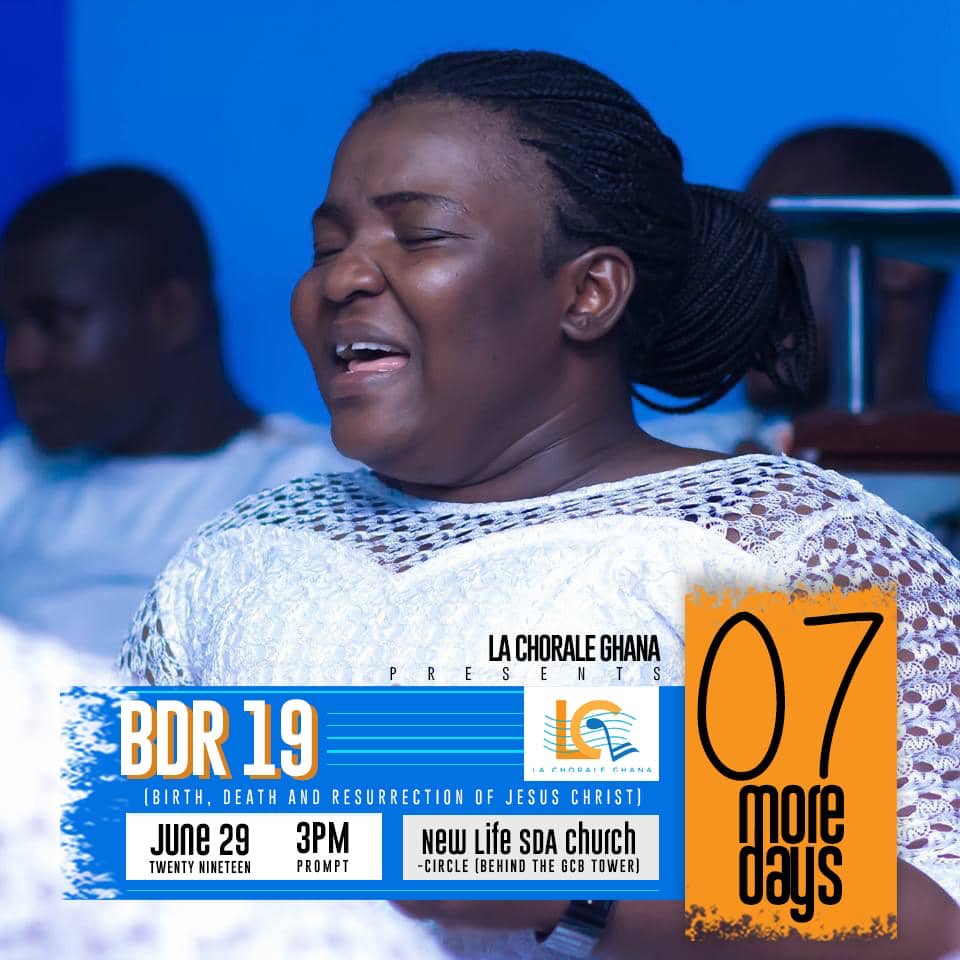 LachoraleGhana's tweet photo. Happy Sabbath friends. 7days left for #BDR19. @pastorjoe4 @AganaAgana @ovc_gh @symphonials @k_sarkk @ComedianOB @kwaku_kiki @atobrahasiamah @quo_ffy @tilasayi @agyasiabigail @oparedawuro https://t.co/Qb0wE9k441