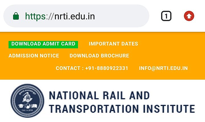 nrti_life's tweet photo. Hall Tickets for the NRTI Aptitude Test are now available on the official website https://t.co/Uoi52XNyVH. All the best! 

#NRTI #Vadodara #RailUniversity #Admissions https://t.co/eDB9aY4Jld