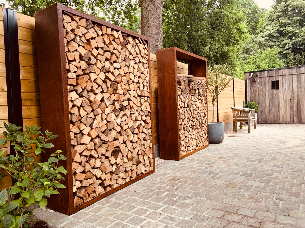 gerobatuin's tweet photo. Houtopslag voor buiten? Ontdek de mogelijkheden op https://t.co/jJ5uGcvN4B #tuin #houtopslag #cortenstaal #hout https://t.co/hhl1sQisyp