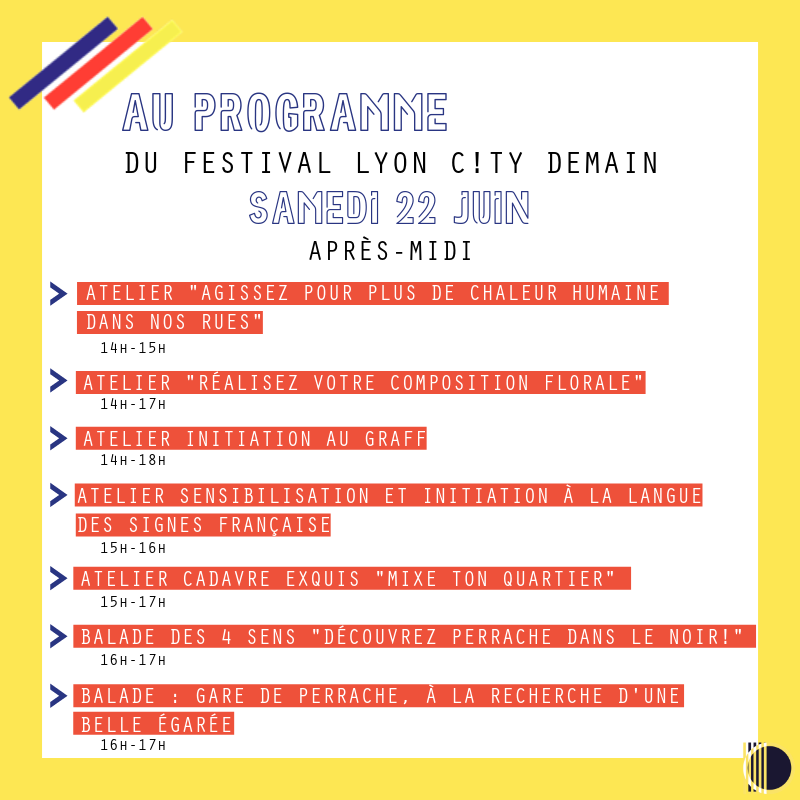 🌿LE FESTIVAL LYON C!TY DEMAIN : WEEK-END🌿
🎟 N'oubliez pas de prendre vos place pour les ateliers : buff.ly/2IryKrG
🎉 Programmation ultra-complète à télécharger : buff.ly/2IryLvK
👉 Pour découvrir la programmation : buff.ly/2IryNnm
#LCD2019