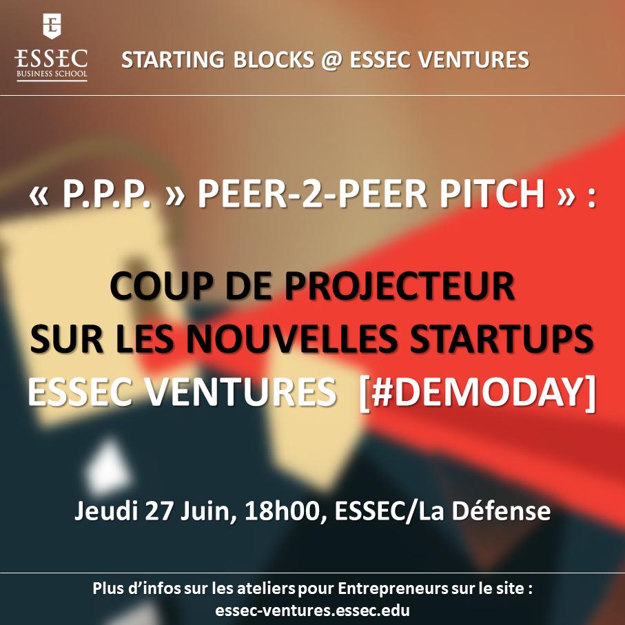 essecventures's tweet photo. Les ateliers #STARTINGBLOCKSEV reviennent jeudi 27/06 avec « PEER-2-PEER #PITCH » : coup de projecteur sur les nouvelles startups ESSEC Ventures [#DEMODAY]. Inscrivez-vous ici: https://t.co/X1cAbwIoAw @essecalumni @essec https://t.co/AEQhX57RiT
