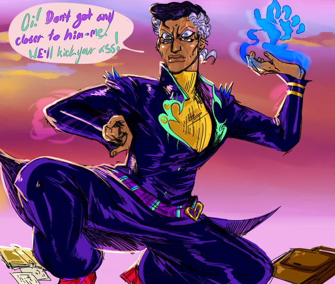 ...and saw some shady character creeping up on them. #josuyasu. #okuyasu. #...