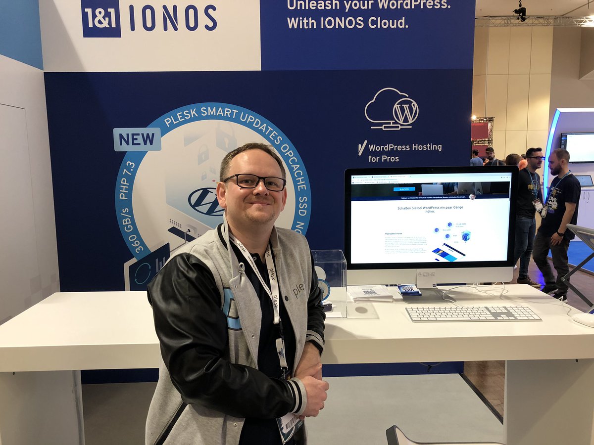 chillenkoetter's tweet photo. Bin heute mit @Plesk und unserem Partner @ionos_de auf dem WordCamp Europe.
#Plesk #wceu #WordPress https://t.co/sERLfut2WH