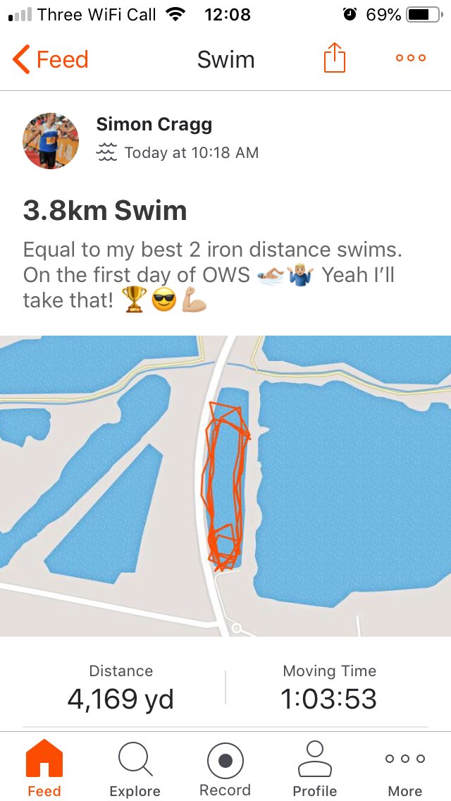 Great morning down at <a href="/activitiesaway/">Steve Poulton</a> which has to be the best OWS lake in the region 🏆 Really pleased with my swimming form ,and performance too. All looking good for Copenhagen 🤞🏼