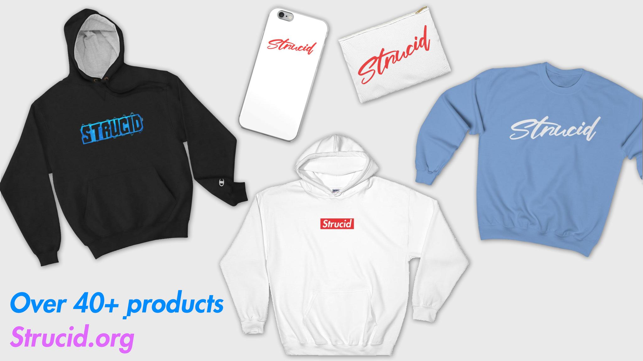 Phoenixsigns On Twitter Strucid Merch Is Out All Designs Are Unrelated To Roblox So Feel Free To Publicly Wear The Clothing Everything Is 20 Off Right Now Like And Retweet For A - merch strucid beta roblox