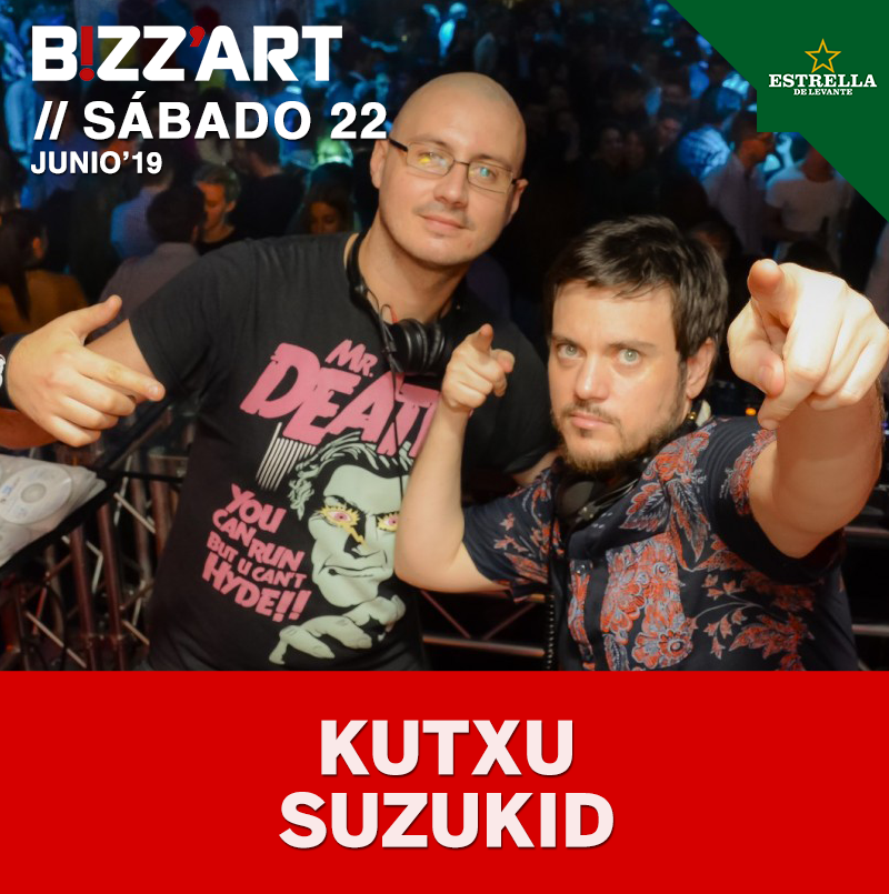 ¡¡Hoy vuelve a ser Noche de Residentes!!
Suzukid Dj y Kutxu Dj vuelven a compartir cabina y temazos para inaugurar las noches veraniegas.
El mejor plan posible para la noche del sábado lo tienes en Bizz'art.