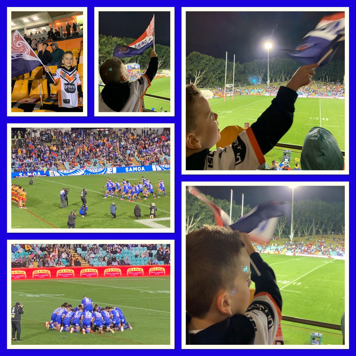 Burgo0806's tweet photo. Letโs go Samoa! Lachlanโs excited to cheer on some tigers favourites. #PacificTest #PNGvSAM https://t.co/3CsVqcpK1L