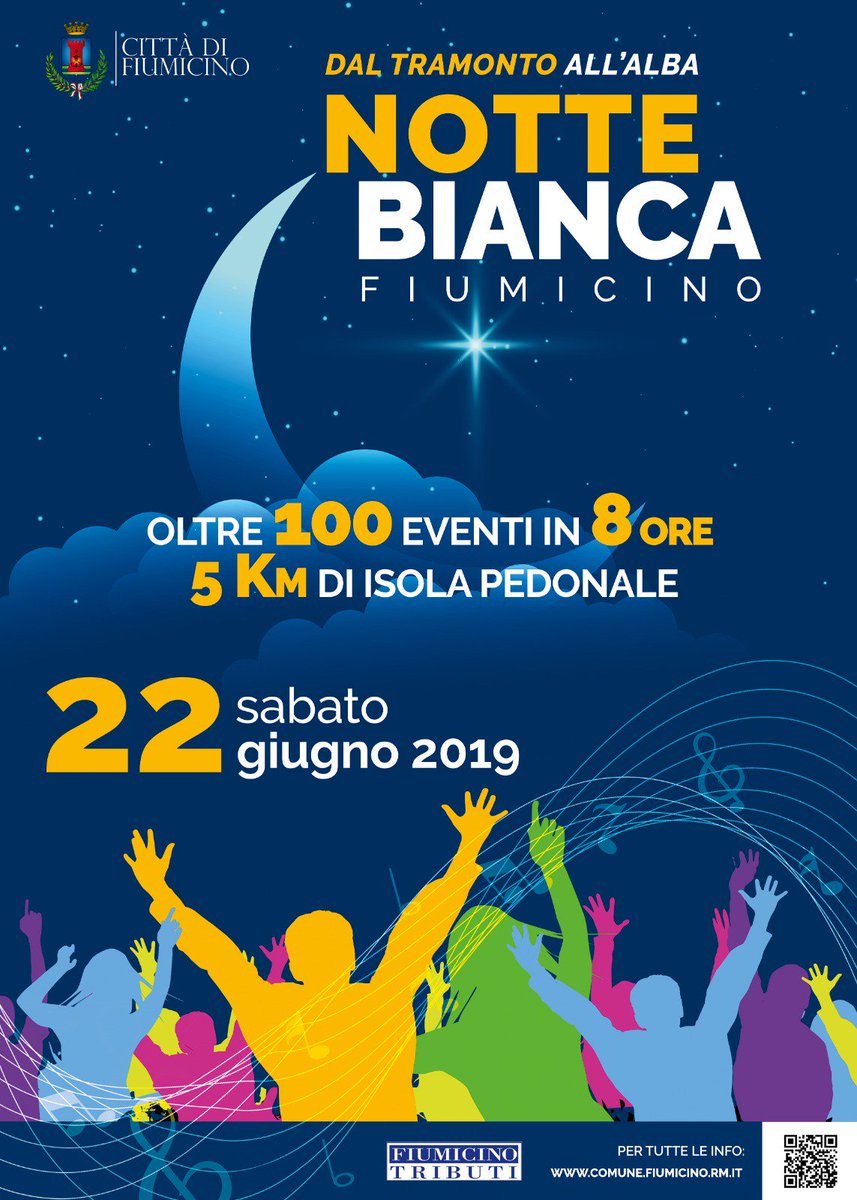 Oggi la Notte Bianca di #Fiumicino 140 eventi tra musica,gastronomia,visite guidate, 5 km pedonali, villaggi vintage ed adrenalina, cultura