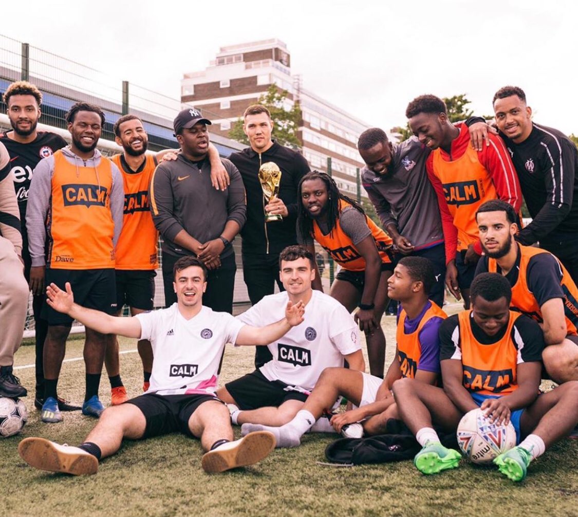 CharlDuffield1's tweet photo. About a week ago watching @KevStewart93 & @RhianBrewster9 run the show at the @FCNotAlone X @theCALMzone World Cup. Still not over some of them nutmegs...😂 #TeamDuffield https://t.co/uW8Hn4eRC6