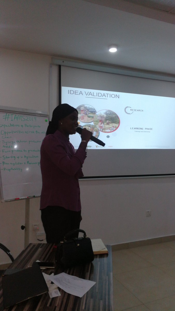 Agropreneurnig's tweet photo. "It is important you validate your idea so you do not rush in and rush our of agribusiness. It's important to do research" -@tolulopefoods #IAMS2019 https://t.co/zDneKtYJeS