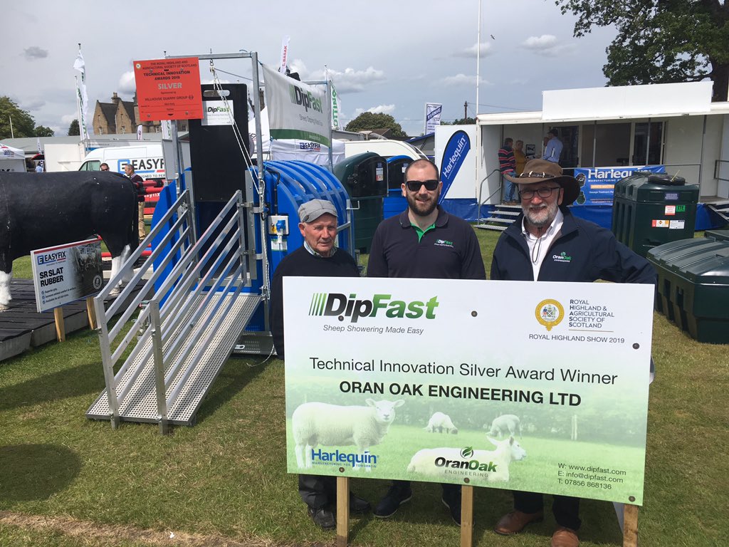 Big news folks! DipFast has received the Silver Award for Technical Innovation <a href="/ScotlandRHShow/">Royal Highland Show</a> 2019. This is a brilliant achievement and we are honoured to be recognised by <a href="/The_RHASS/">RHASS</a> Visit <a href="/HarlequinMFG/">Harlequin MFG</a> Stand E115 to see the Award Winning machine in operation. #HighlandShow