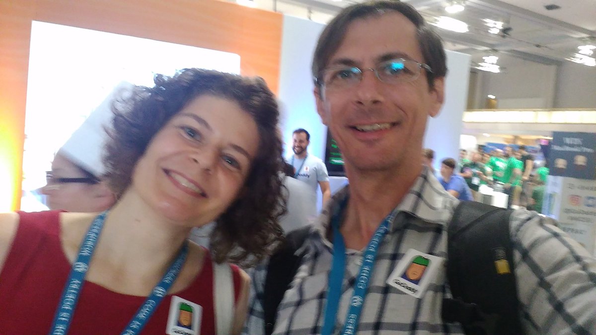 adrianboteanu's tweet photo. Is she the MacBook fairy? @GoDaddy #WCEU with @andapop https://t.co/2JqUpATwgx
