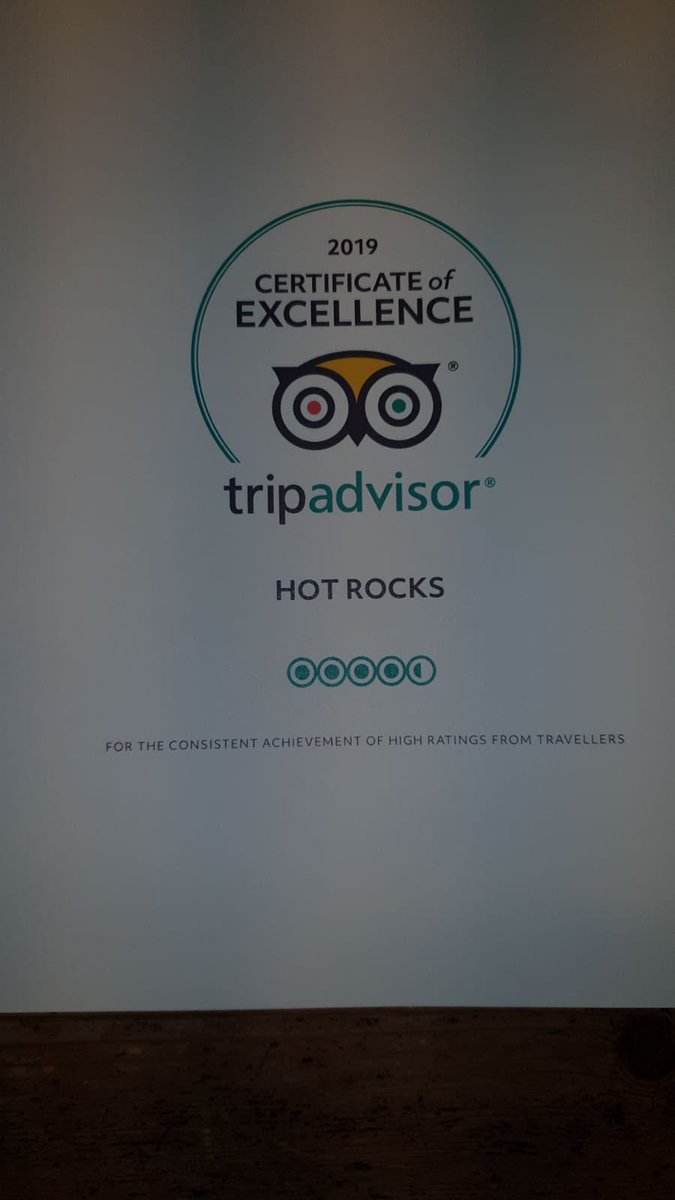 We received our certificate of excellence on trip advisor today 😊<a href="/HotRocksCromer/">Hot Rocks</a>