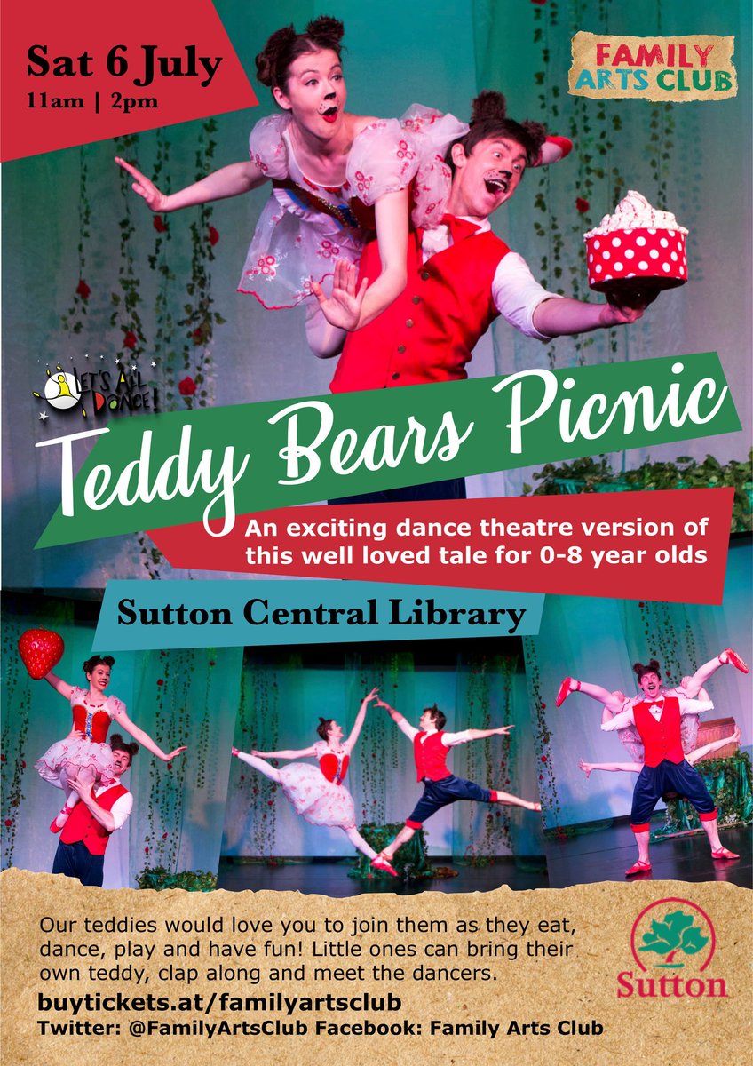 If you are in #surrey or #sutton with little ones, make sure you check this out <a href="/FamilyArtsClub/">Family Arts Club</a> <a href="/SuttonLibraries/">Sutton Libraries</a> <a href="/CollarCuffsCo/">Collar & Cuffs Co</a> <a href="/Letsalldance1/">Let's All Dance</a>

📅Sat 29th June/Sat 6th July
⏰ 11am /2pm
📍<a href="/SuttonLibraries/">Sutton Libraries</a>
🎟️ Buytickets.at/familyartsclub