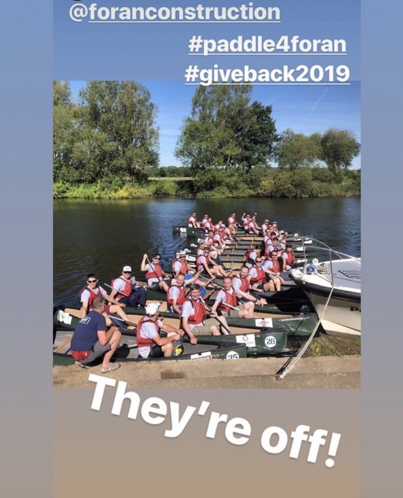 And they are off!!!!! #Paddle4Foran #GiveBack2019 bit.ly/ForanDonatePage #london #thethames passing by the #henleywomensregatta !!! What a stunner of a day - super proud of everyone all all the #fundraising for @Honeypotcharity #carersweek