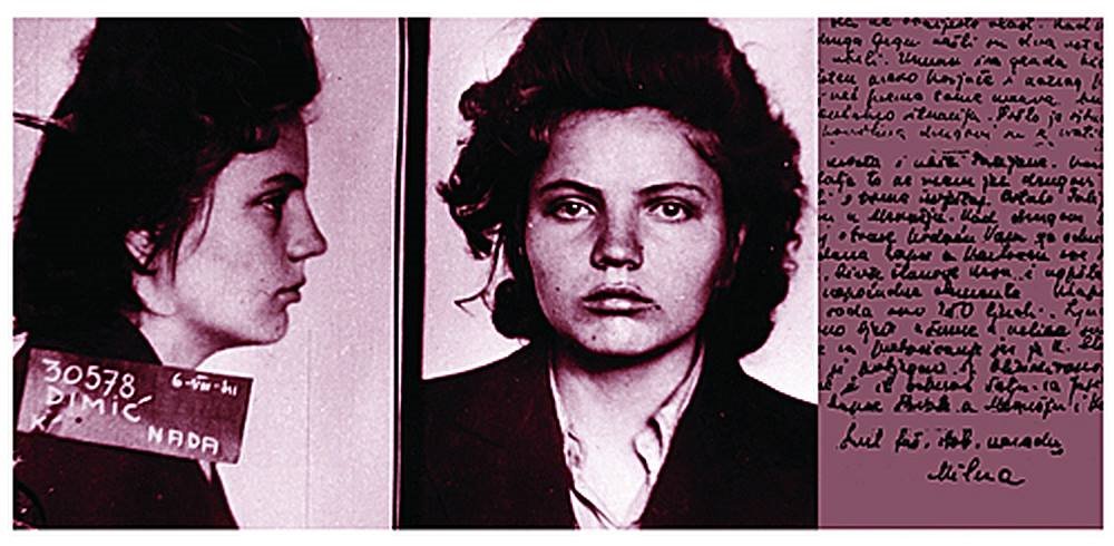 Ovo je narodna heroina, Nada Dimić.
Članica Prvog sisačkog partizanskog odreda osnovanog na današnji dan 1941. u Brezovici.
Ubijena je nakon mučenja 17. ožujka 1942. u logoru Stara Gradiška.

Jebiga Nado, još se borimo.

Smrt fašizmu, sloboda narodu!