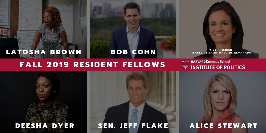 MsLaToshaBrown's tweet photo. Congratulations to our principal LaTosha Brown! She has be named as @harvardiop Fall 2019 Resident Fellows along with @1bobcohn, @IsabelStMalo, @DeeshaDyer, @JeffFlake, and @alicetweet.
Get to know this dynamic class of public leaders ➡️ https://t.co/rv4DYvny6Y… #Fall19Fellows https://t.co/Ms8O89jlwx