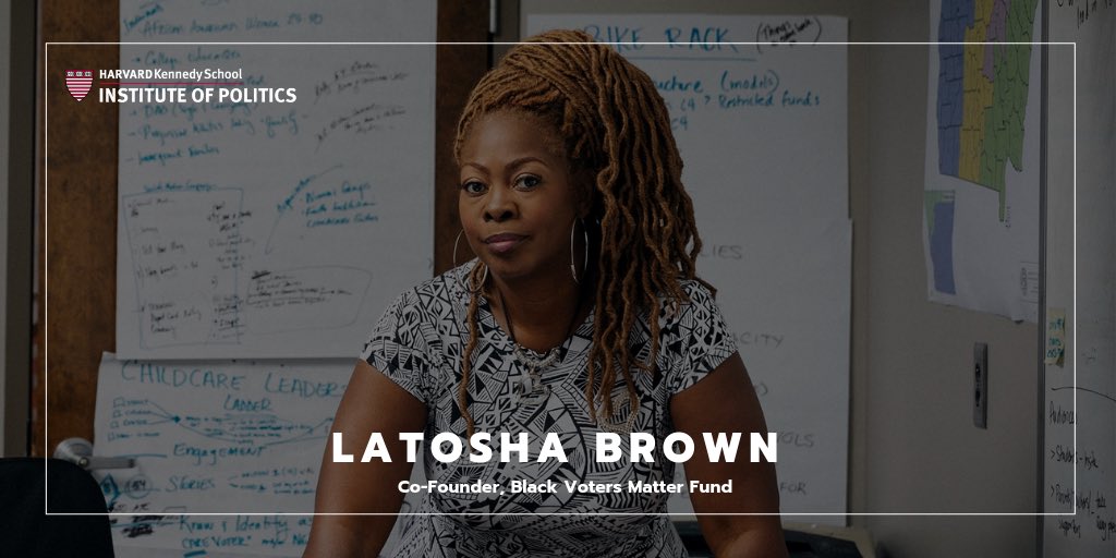 MsLaToshaBrown's tweet photo. Congratulations to our principal LaTosha Brown! She has be named as @harvardiop Fall 2019 Resident Fellows along with @1bobcohn, @IsabelStMalo, @DeeshaDyer, @JeffFlake, and @alicetweet.
Get to know this dynamic class of public leaders ➡️ https://t.co/rv4DYvny6Y… #Fall19Fellows https://t.co/Ms8O89jlwx