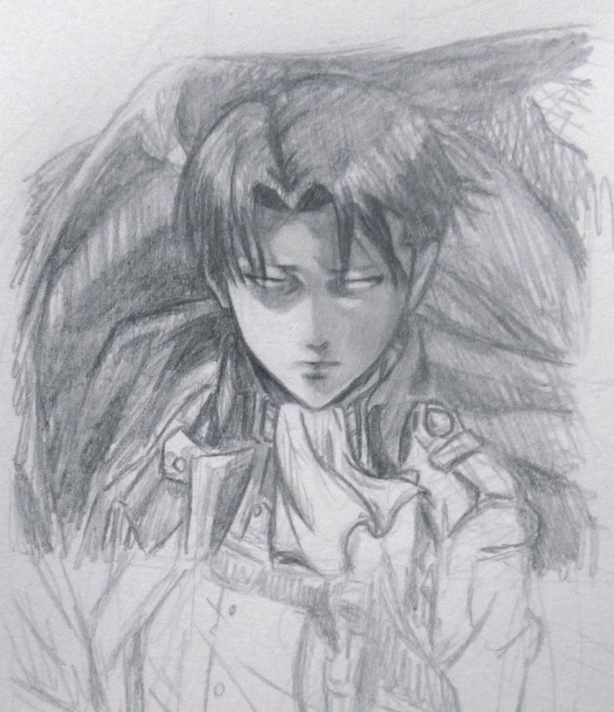 進撃の巨人 落書きのリヴァイを完成させてほしいとの事なので少し続き描いた 進撃の巨人のリ りゅうちゃん 幻想絵師 の漫画