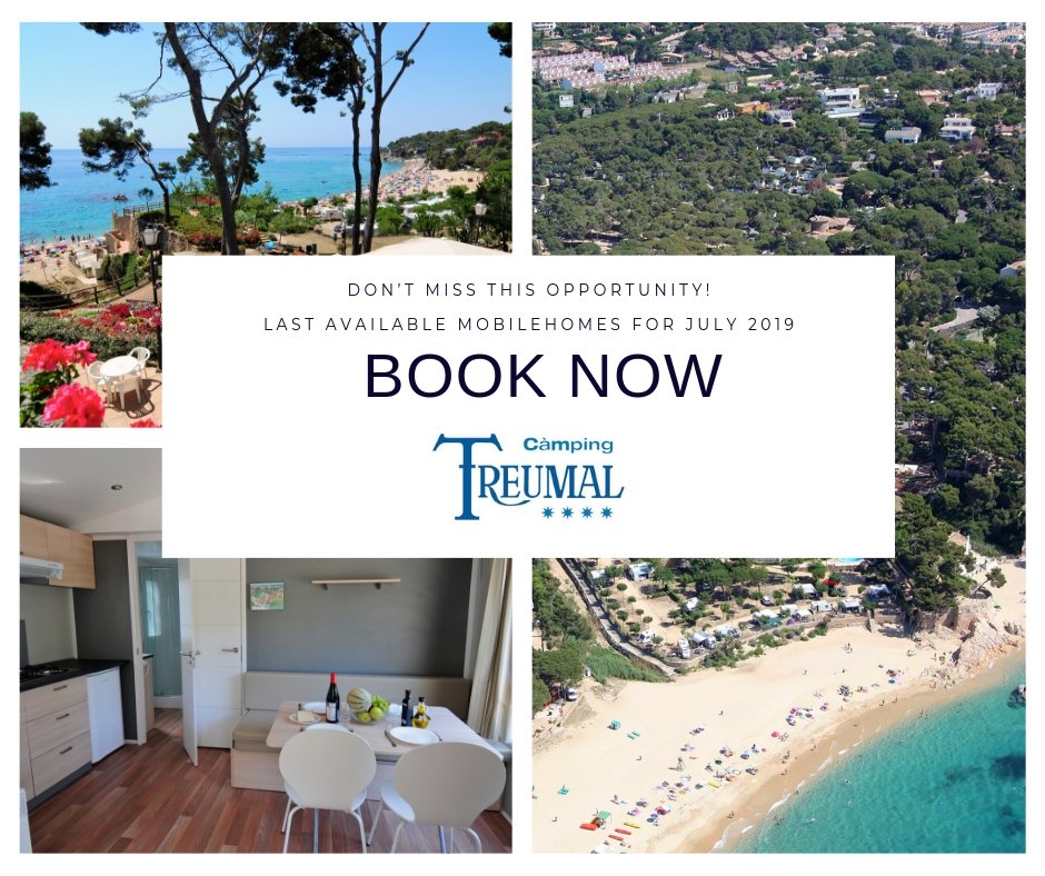 IMPORTANT REMINDER 🍾

BOOK YOUR MOBILEHOME FOR YOUR STAY IN COSTA BRAVA NOW ! 🥳

LAST MOBILEHOMES AVAILABLE FOR JULY 2019 ⏳

booking.campingtreumal.com/search?lang=en…

#campingtreumal