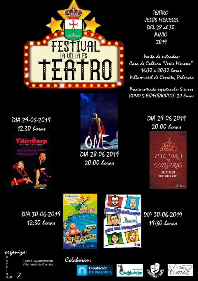 Día 28 a las 20 horas. En Teatro Jesús Meneses de Villamuriel. Primera  edición del festival ... os esperamos