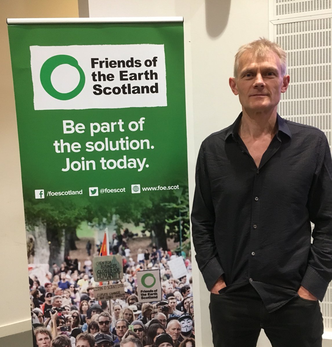 We’re here with <a href="/KevinClimate/">Kevin Anderson</a> to talk about the current #ClimateCrisis. Can’t make it in person? We’re live streaming it: facebook.com/foescotland. 

We’ll also be tweeting along in this thread. Enjoy!