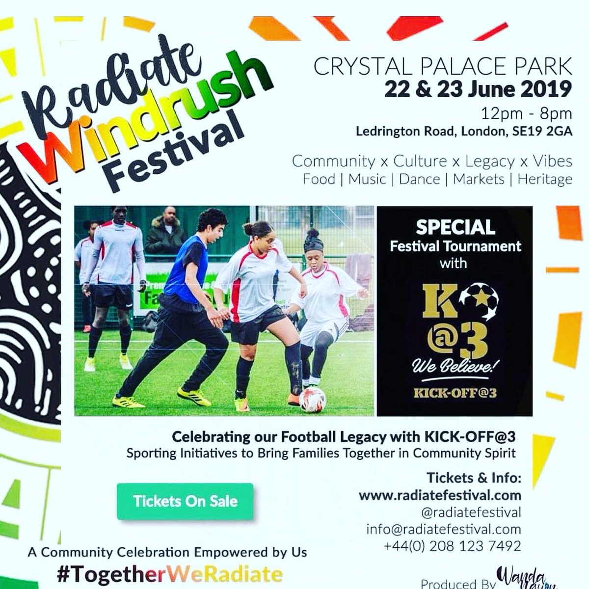 denisejparsons's tweet photo. Looking like a great day @radiatefestival
@KickOffAt3
@MetBPA
@acltcharity
@THE_OLLIE_FOUND
#TogetherWeRadiate
#Windrush71
#WeBelieve https://t.co/ZroiXvEo08