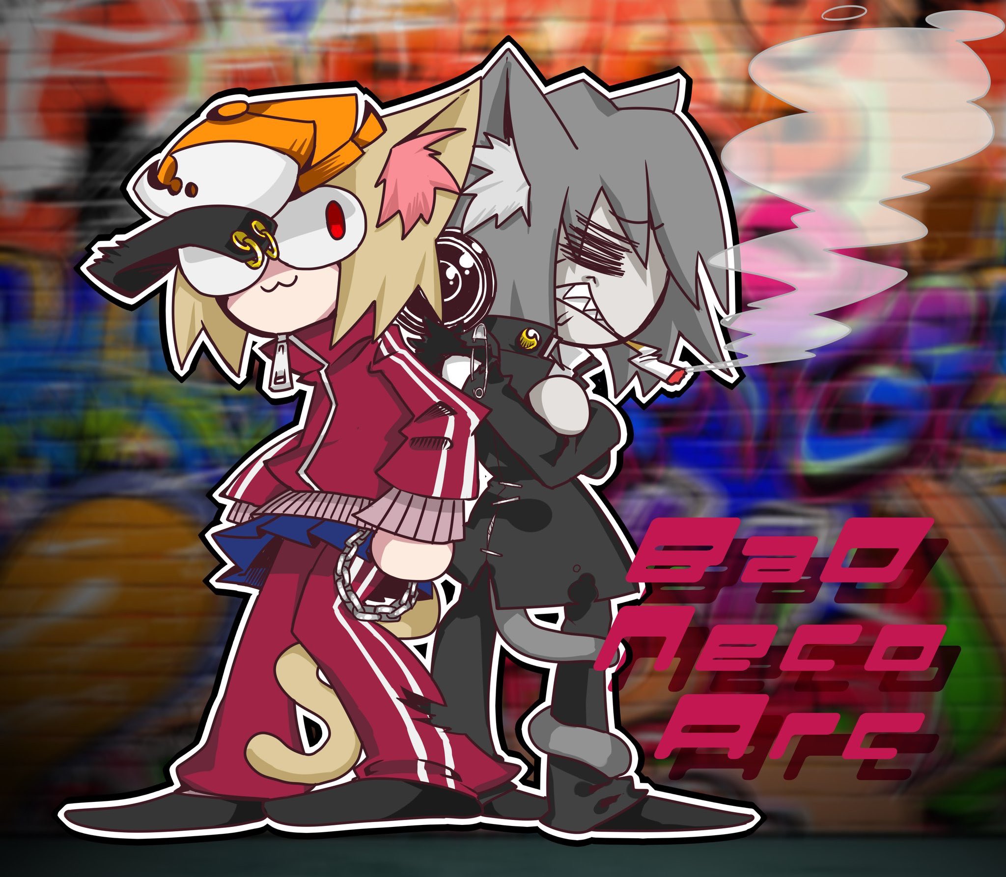 Juki ゆき姉 構図とかアイディアとか練って頑張って描いたネコアルク達 主にネコカオス T Co 5qtvrzqn9r Twitter
