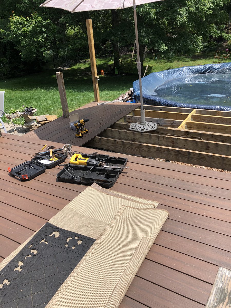 The deck is looking good! Can’t wait to get the pool open!