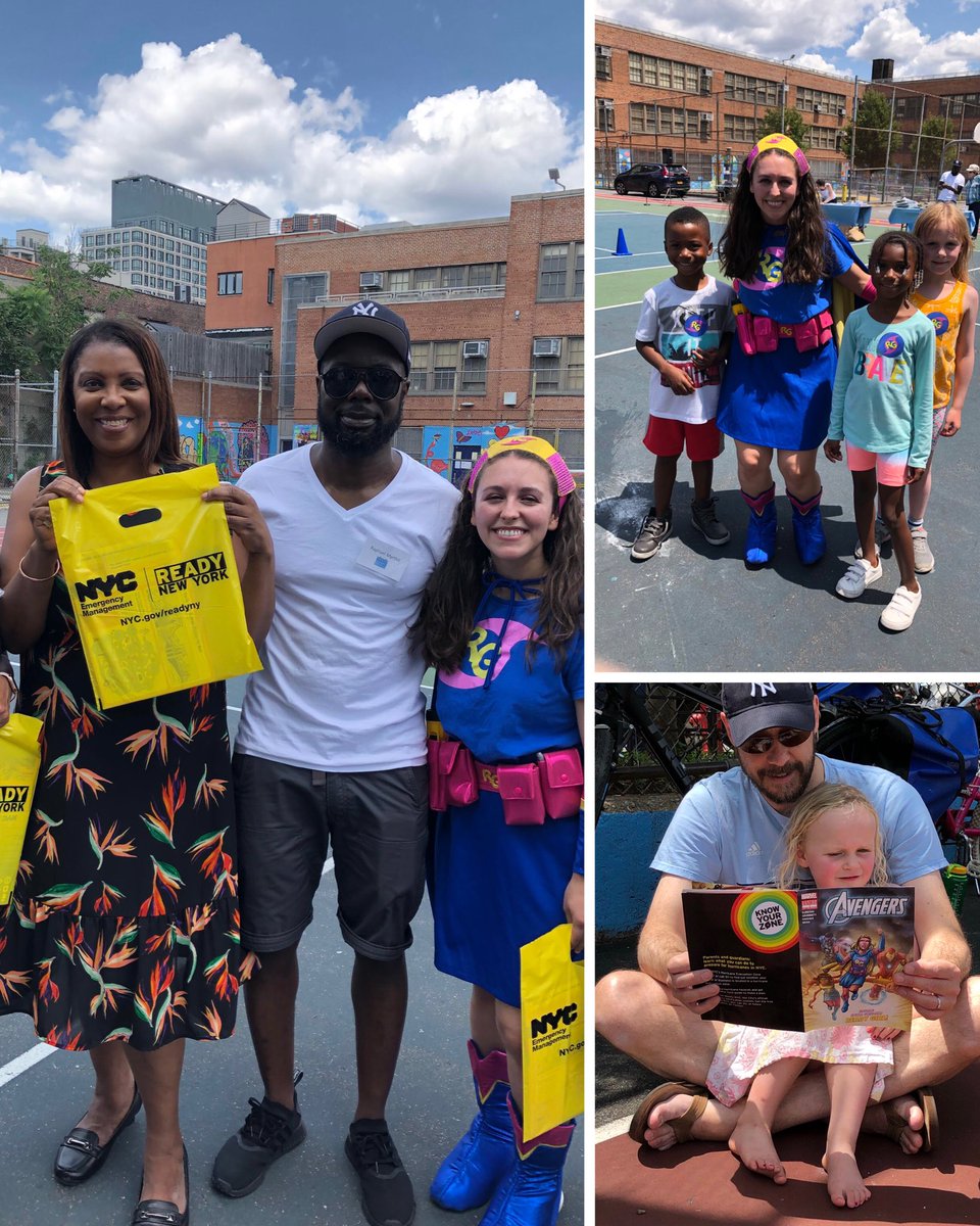 Our @nycemergencymgt Ready Girl program is helping families prepare for emergencies in Prospect Heights today with @TishJames.