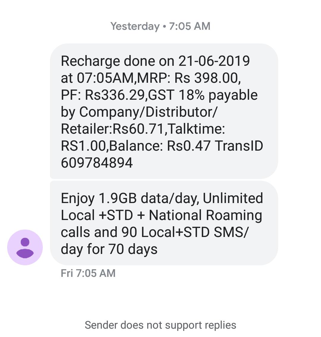 VivekMa46689905's tweet image. As per the text received yesterday i was suppose to get the below mentioned in screenshot 1 offer but what i got is mentioned there in screenshot 2 
TransID 609784894; Contact No. 9818932188 
#orderdiscrepency #Zerocustomersupport #patheticServices 
@airtelindia @Airtel_Presence
