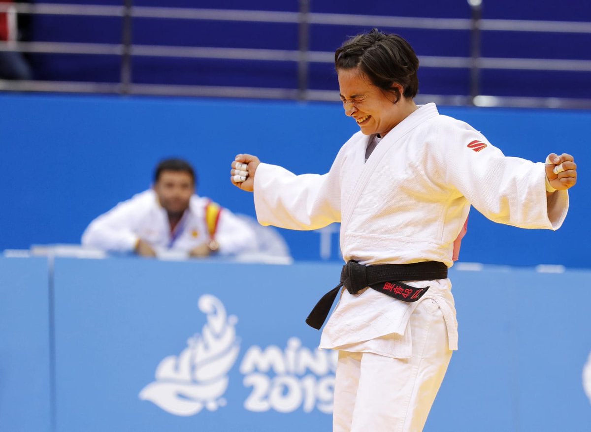 COE_es's tweet photo. 🥉MEDALLA DE BRONCE🥉 @JuliaFigueroaPe le da a España 🇪🇸 la primera presea en #Minsk2019 al ganar a la portuguesa Catarina Costa en el combate por el bronce en -48kg con un Waza-Ari. Alejandro Blanco @COE_Presidente y Victoria Cabezas, secretaria general, lo vieron en directo https://t.co/fkH6v1dk2O
