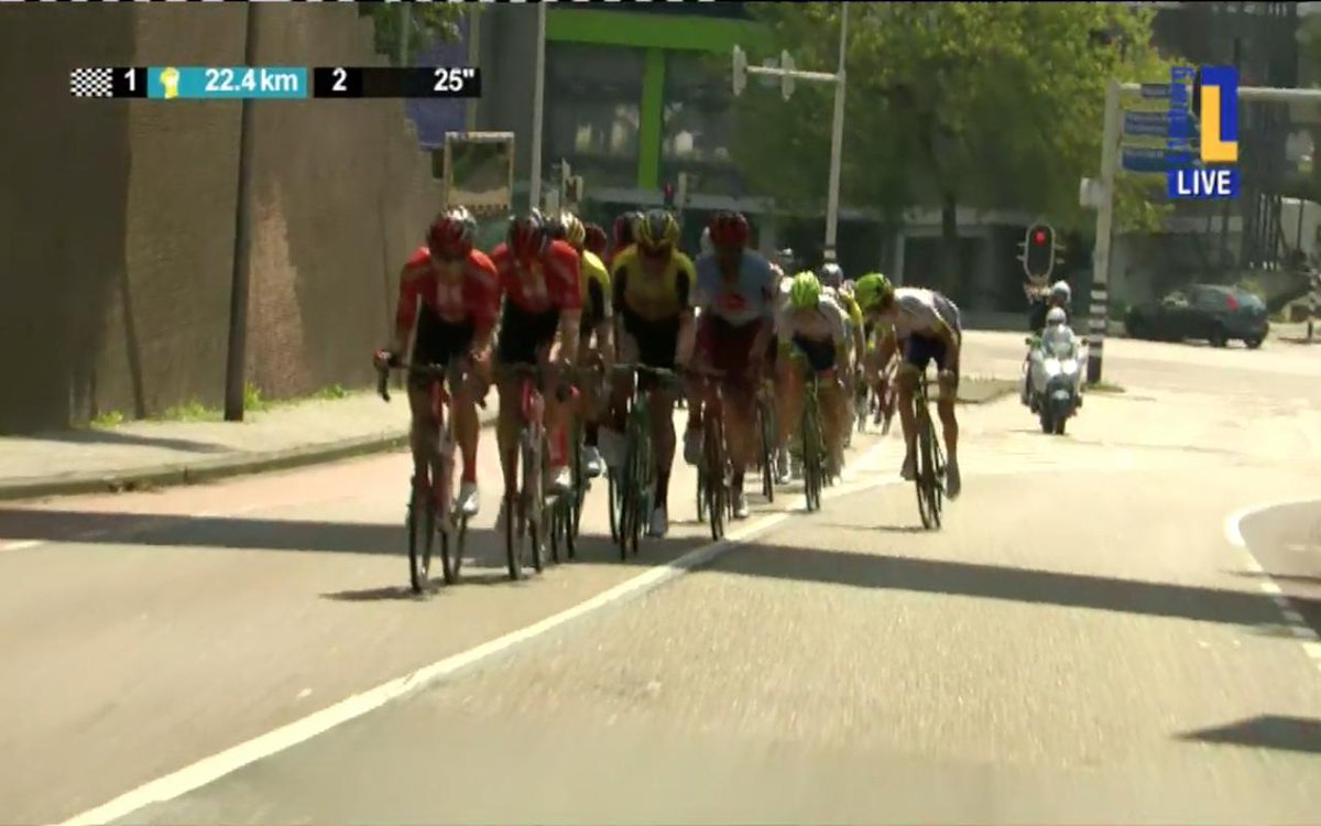 #ZLMTour🇳🇱 

<a href="/JaiHindley/">Jai Hindley</a> and <a href="/flo_stork97/">flo_stork97</a> are working hard at the front of the peloton to bring the front group back and set up a sprint finish!