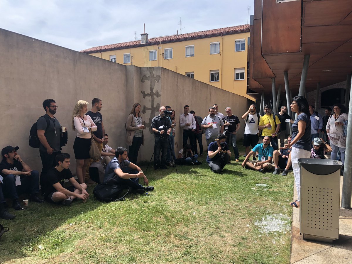LeonBlockchain's tweet photo. Did we ever say this was a non conf ?? @GraceTorrellas speaking open air completely #NonConfStyyle about @b4_humanity and the awesome work being made  to make change happen!! https://t.co/eYCvWXfqLs