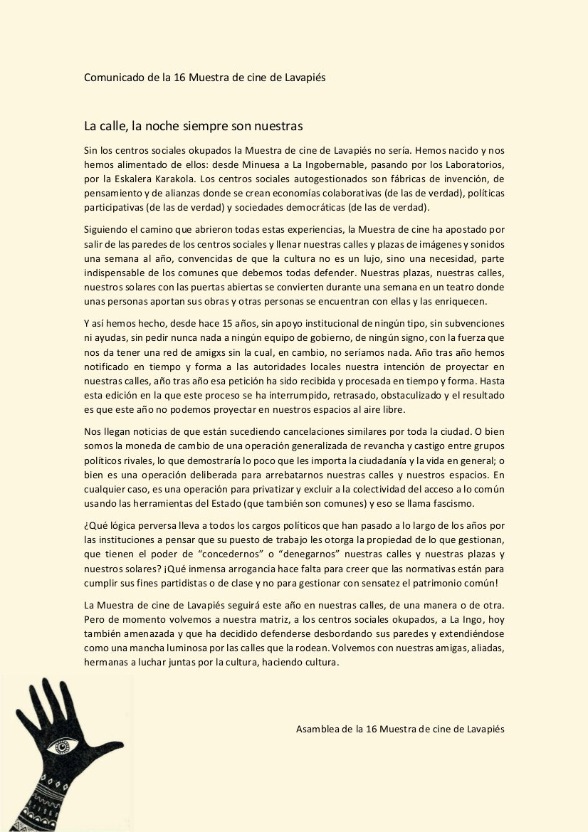 Muestra de cine de Lavapiés tweet media